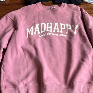 Madhappy Rose Sweatshirt with Cream Lettering
